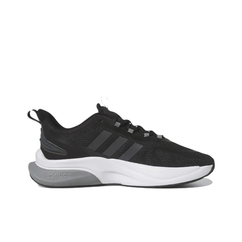 Adi_das Alphabet Bounce+ Comfort Fabric Abrasion-Resistant, Breathable Low-Top Casual Training Long-Distance Running Shoes for Men, Black, Single-Layer
