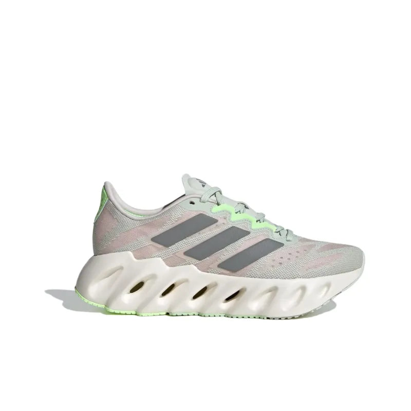 Adi_das Switch FWD cushioned, abrasion-resistant low-top casual running shoes for men in green and gray.