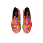 Asi_cs Noosa Tri 15 cushioning, abrasion resistance, and elasticity low-top training running shoe for men, yellow, pink, and blue.