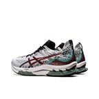 ASI_CS Gel Kinsei Blast Low-Top Casual Running Shoes for Men in White and Red