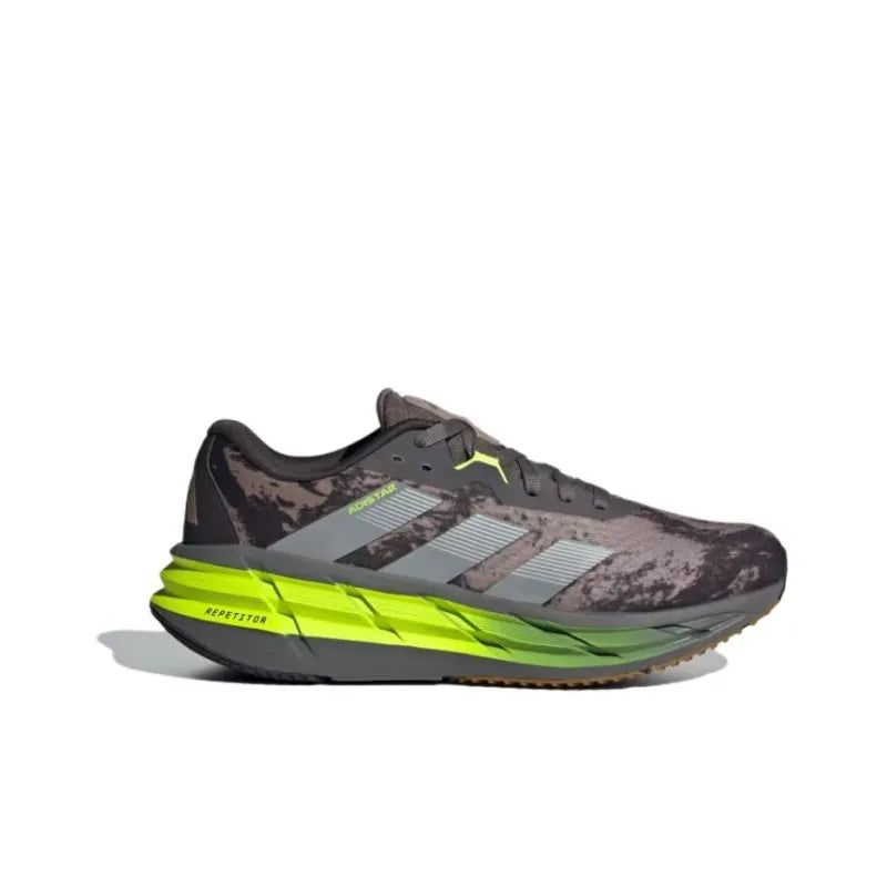 Adi_das ADISTAR 3 Anti-Slip + Abrasion-Resistant Low-Top Casual Running Shoes for Men, Gray, Black