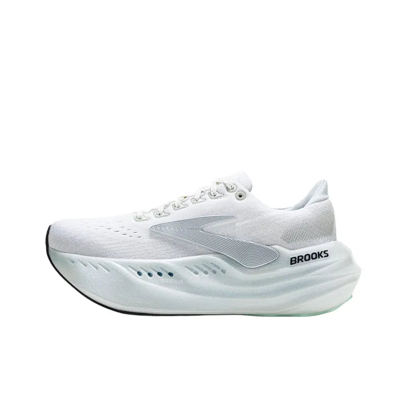 Bro_oks Glycerin Ma Abrasion-Resistant, Breathable, Supportive Low-Top Long-Distance Running Marathon Running Shoes for men in White