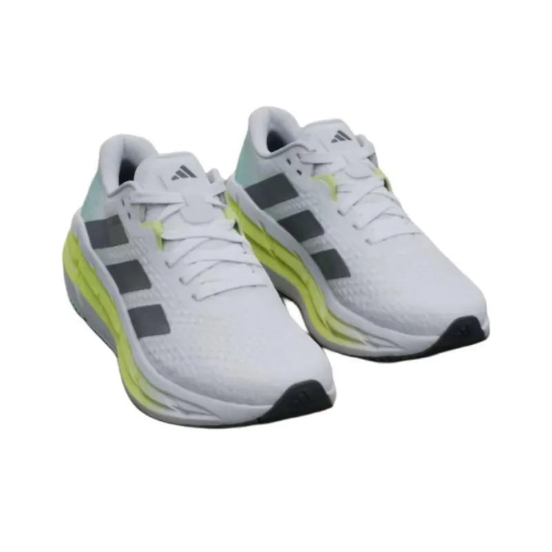 Adi_das ADISTAR 3 non-slip, wear-resistant, breathable low-top casual running shoes for women in white, green, and gray